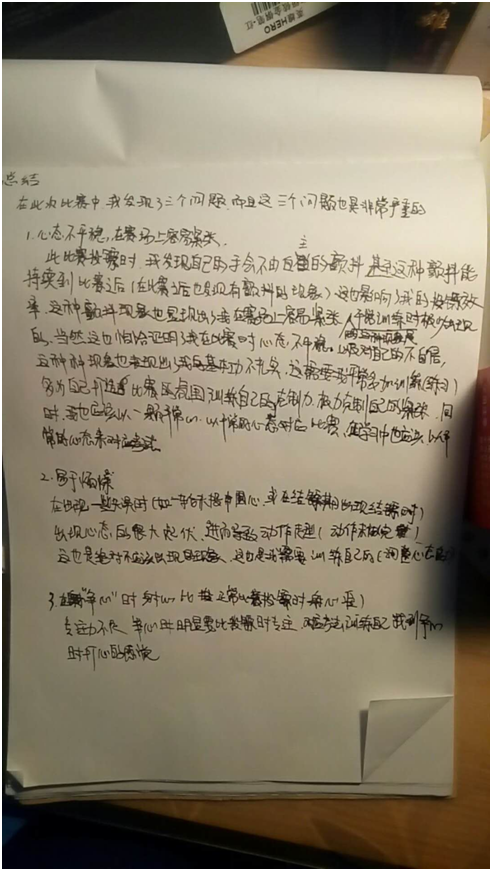 比賽后總結(jié)，洞悉成敗，砥礪前行，為未來再出發(fā)蓄力備戰(zhàn)
