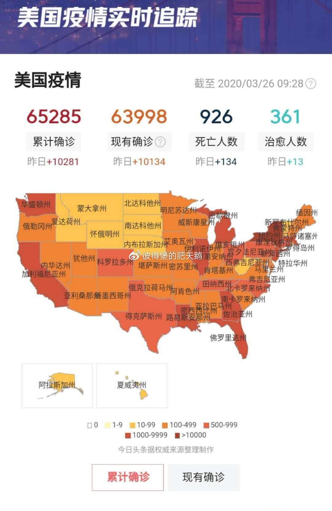 美國最新疫情實時更新概況